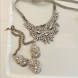 Glamorous Silver Crystal Necklace